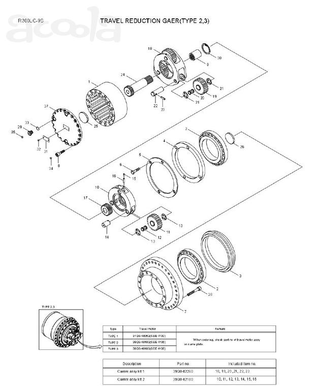 Подшипник 39Q8-42120 на редуктор хода HYUNDAI R300LC-9S