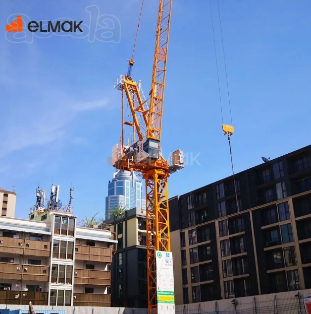 Eml5028-8 Свободная высота 46.1m Башенный кран с верхним подъёмом